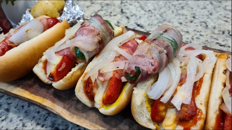Deliciosos Hot Dogs con Jalape&ntilde;os Asados