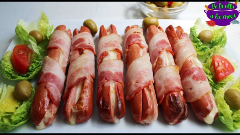 Deliciosos aperitivos con salchicha Frankfurt
